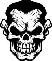 Skull - Black and White Isolated Icon - Vector illustration