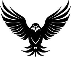 águila - negro y blanco aislado icono - vector ilustración