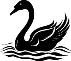 cisne, minimalista y sencillo silueta - vector ilustración