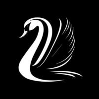 cisne, minimalista y sencillo silueta - vector ilustración