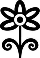 Flower, Black and White Vector illustration