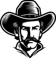 Western, Black and White Vector illustration