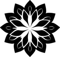 Flower, Black and White Vector illustration