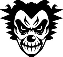 payaso - negro y blanco aislado icono - vector ilustración