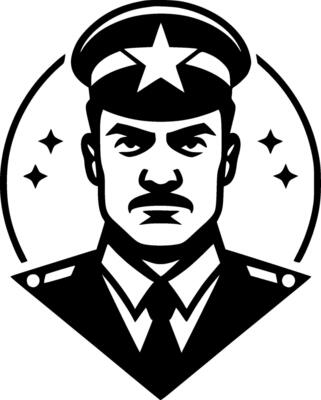 Military, Minimalist and Simple Silhouette - Vector illustration