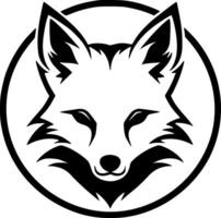 Fox - Black and White Isolated Icon - Vector illustration