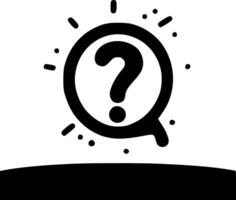 Question, Minimalist and Simple Silhouette - Vector illustration