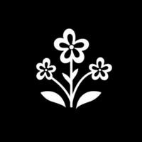 Flowers, Black and White Vector illustration