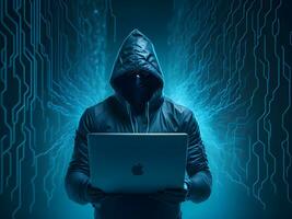 Internet seguridad proteccion desde hacker agresor ciber ataque ai generar foto