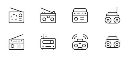 Radio icon vector, solid logo illustration. Editable Stroke. and Suitable for Web Page, Mobile App, UI, UX design. vector