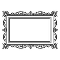 Decorative border frame with corner vector illustration