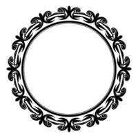 Vintage Decorative Ornamental Circle frame vector, Round vector ornamental Frame