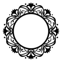 Clásico decorativo ornamental circulo marco vector, redondo vector ornamental marco