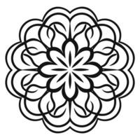 Black and white abstract circular pattern mandala, Mandala Line Drawing Design, Colorful Ornamental luxury mandala pattern vector