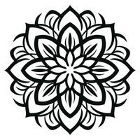 Black and white abstract circular pattern mandala, Mandala Line Drawing Design, Colorful Ornamental luxury mandala pattern vector