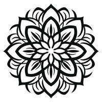 Black and white abstract circular pattern mandala, Mandala Line Drawing Design, Colorful Ornamental luxury mandala pattern vector