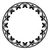 Vintage Decorative Ornamental Circle frame vector, Round vector ornamental Frame