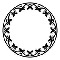 Clásico decorativo ornamental circulo marco vector, redondo vector ornamental marco