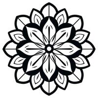 Black and white abstract circular pattern mandala, Mandala Line Drawing Design, Colorful Ornamental luxury mandala pattern vector