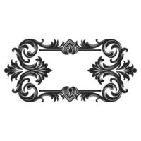 Decorative border frame with corner vector illustration