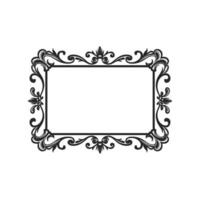 Decorative border frame with corner vector illustration