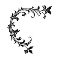 Round vector Ornamental Corner Frame and filigree floral ornament vector