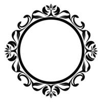 Vintage Decorative Ornamental Circle frame vector, Round vector ornamental Frame