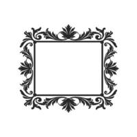 Free Decorative border frame with corner vector illustration