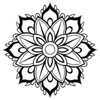 Black and white abstract circular pattern mandala, Mandala Line Drawing Design, Colorful Ornamental luxury mandala pattern vector