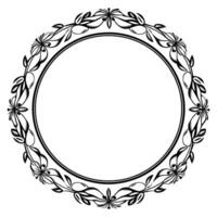 Vintage Decorative Ornamental Circle frame vector, Round vector ornamental Frame