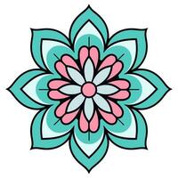 Black and white abstract circular pattern mandala, Mandala Line Drawing Design, Colorful Ornamental luxury mandala pattern vector