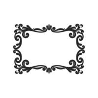 Decorative border frame with corner vector illustration