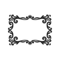 Decorative border frame with corner vector illustration