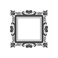 Decorative border frame with corner vector illustration