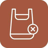 No plastic bag Vector Icon Design Illustration