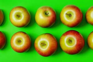 Green apple. background. AI Generative Pro Photo