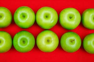 Green apple. background. AI Generative Pro Photo