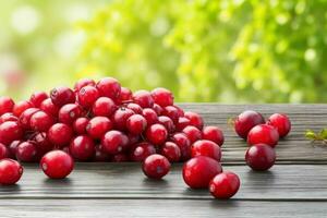 Cranberry. background. AI Generative Pro Photo