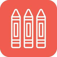 Pencil Crayon Vector Icon Design Illustration