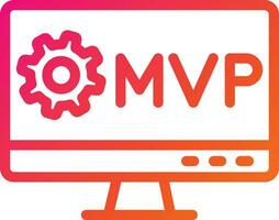 ilustración de diseño de icono de vector mvp