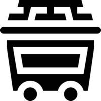 Coal Trolley Vector Icon Design Illustration