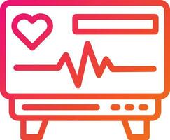 Heart Monitoring Vector Icon Design Illustration