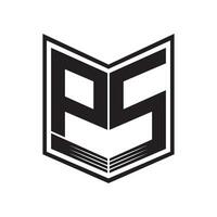 logotipo de la letra pd vector