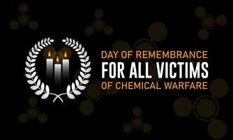 día de remembranza para todas víctimas de químico guerra antecedentes vector ilustración