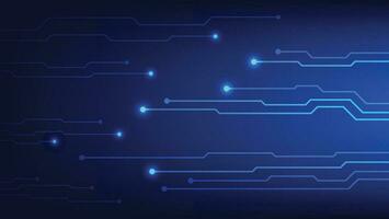 Hi tech digital circuit board. AI pad and electrical lines connected on blue lighting background. futuristic technology design element concept vector