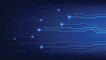 Hi tech digital circuit board. AI pad and electrical lines connected on blue lighting background. futuristic technology design element concept vector