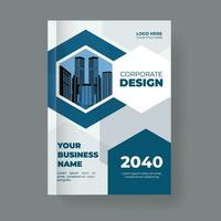 Corporate Book Cover Design Template in A4 size, annual report, poster, Corporate Presentation, magazine cover vector