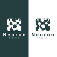 neurona logo, cel adn red vector, y partícula tecnología, sencillo ilustración modelo diseño vector