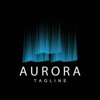Aurora logo, sencillo Aurora naturaleza paisaje diseño color gradación, vector icono plantilla, ilustración