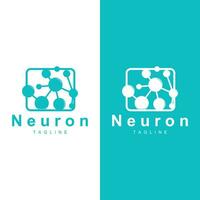 neurona logo, cel adn red vector, y partícula tecnología, sencillo ilustración modelo diseño vector